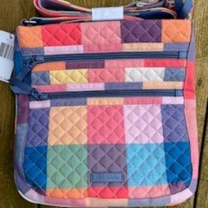 Vera Bradley Triple Zip Hipster Tropics Plaid - NWT